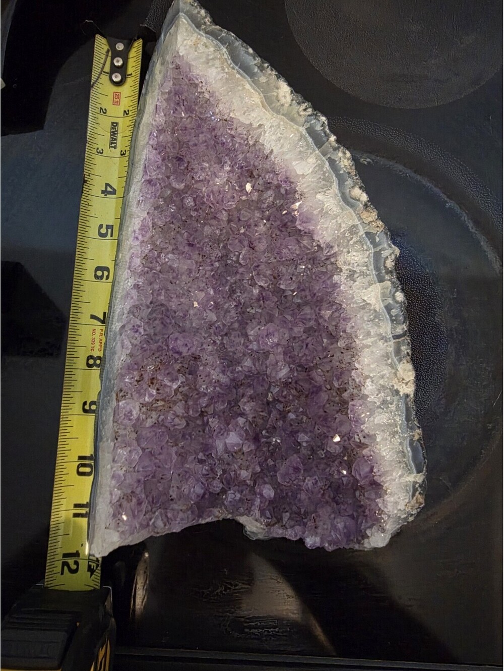 Purple Amethyst Crystal Cluster Geode Mineral Specimen on Matrix Approx 11" 5lbs